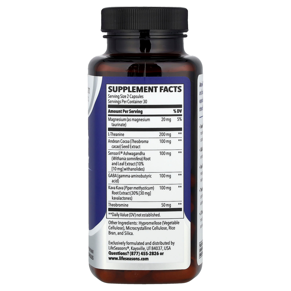 LifeSeasons, Антистрессовое средство Anxie-T, 60 вегетарианских капсул