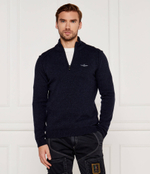 Шерстяной свитер Aeronautica Militare - темно-синий(MA1517L417)