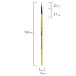 Кисть ПИФАГОР, синтетика, круглая, № 2, 200842