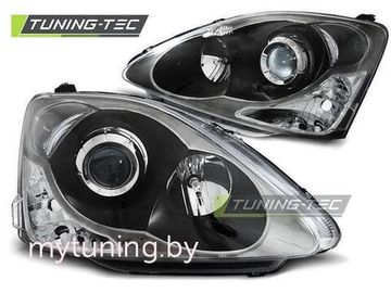 Передние фары Honda Civic 7 black