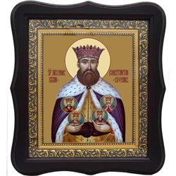 Константин Брынковяну мученик, господарь Валашский. Икона на холсте.