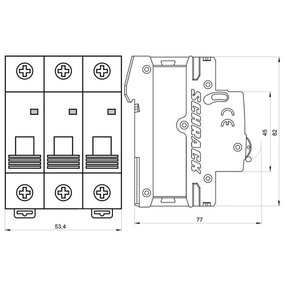 Автоматический выключатель Schrack Technik 3P C 16A 6kA Amparo AM617316--