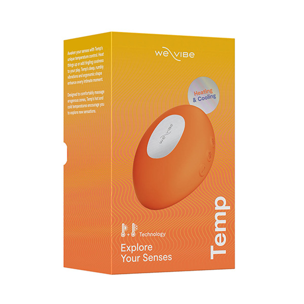 Оранжевый клиторальный вибратор 9,6см We-Vibe Temp Heating & Cooling Massager Tangerine SNHS1SGA