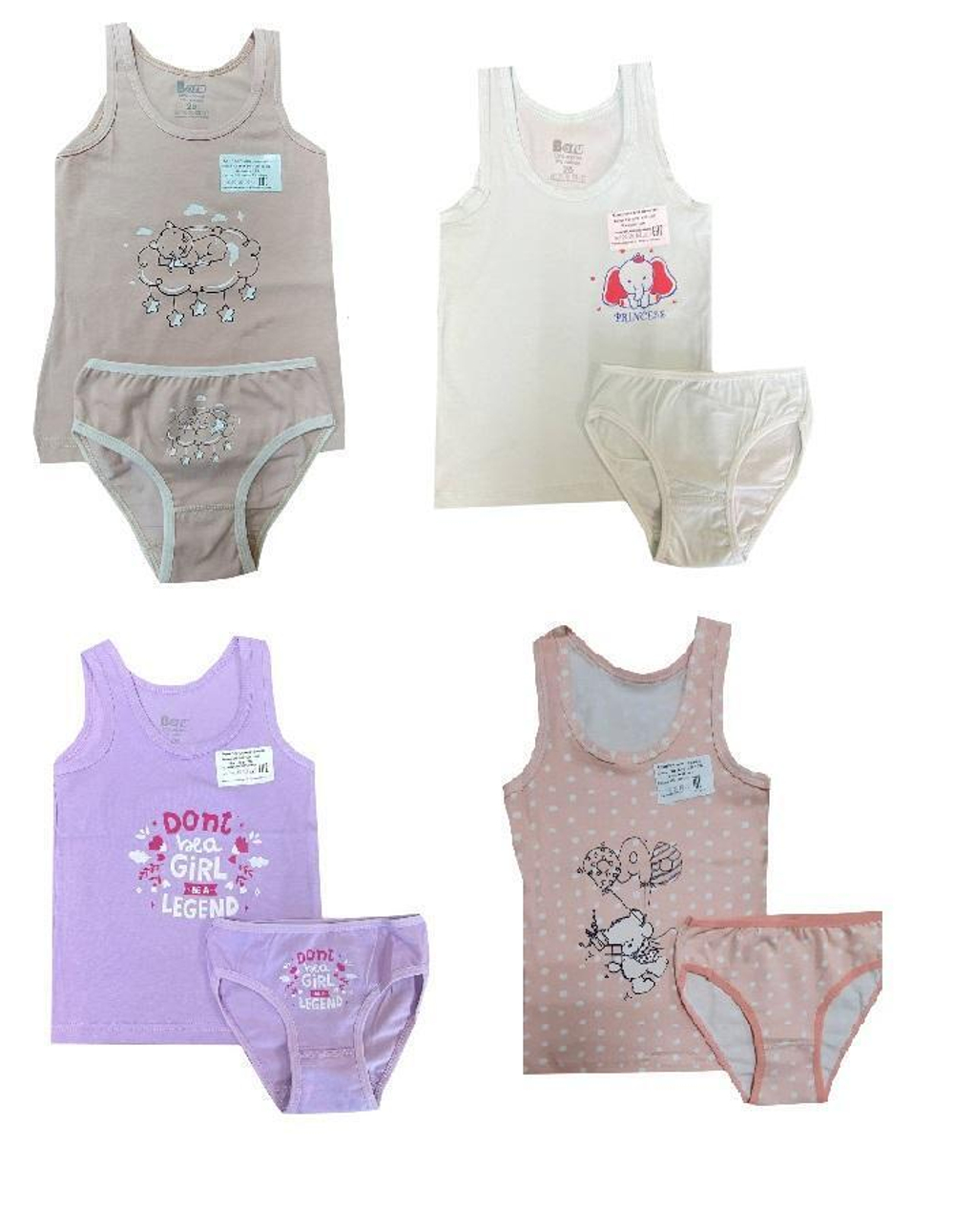 Комплект майка+трусы для девочек CBF 18-310/21-212дшл р.26 в ассортименте (Boru)