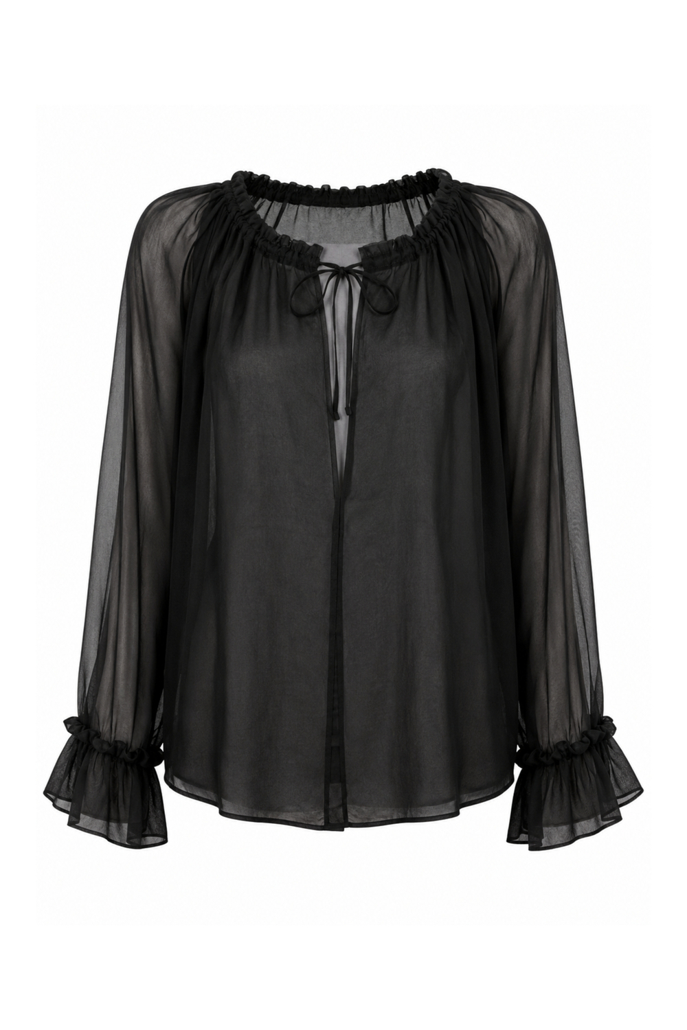 Блуза из шифона Cava Black