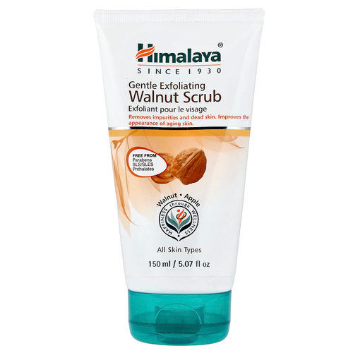 Himalaya, Нежный отшелушивающий скраб из грецкого ореха, для всех типов кожи, 150 мл (5,07 жидк. унц.)