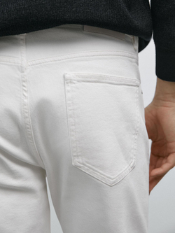 Massimo Dutti Джинсы Slim Fit, кремовый