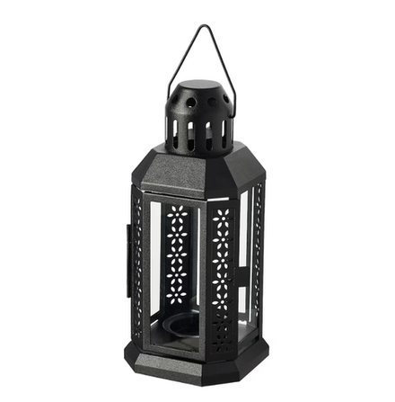 ЭНРУМ ENRUM Фонарь чайной свечи, 22 см, черный