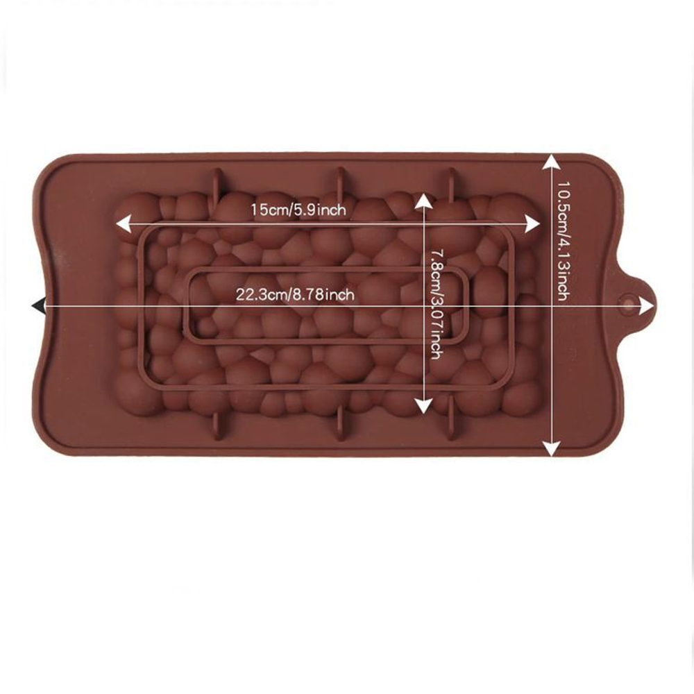 Форма силиконовая для шоколада «Плитка пузыри»