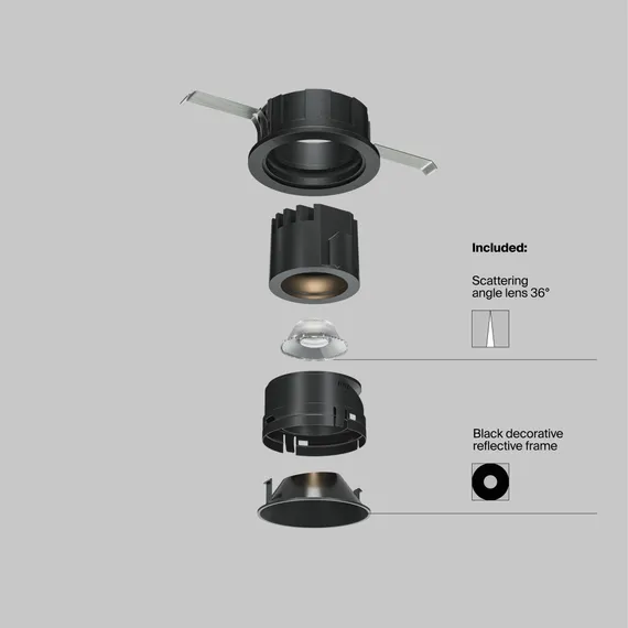 Встраиваемый светильник Образ / Wise 7 Вт 3000 К 36° Technical dl057-7w3k-b