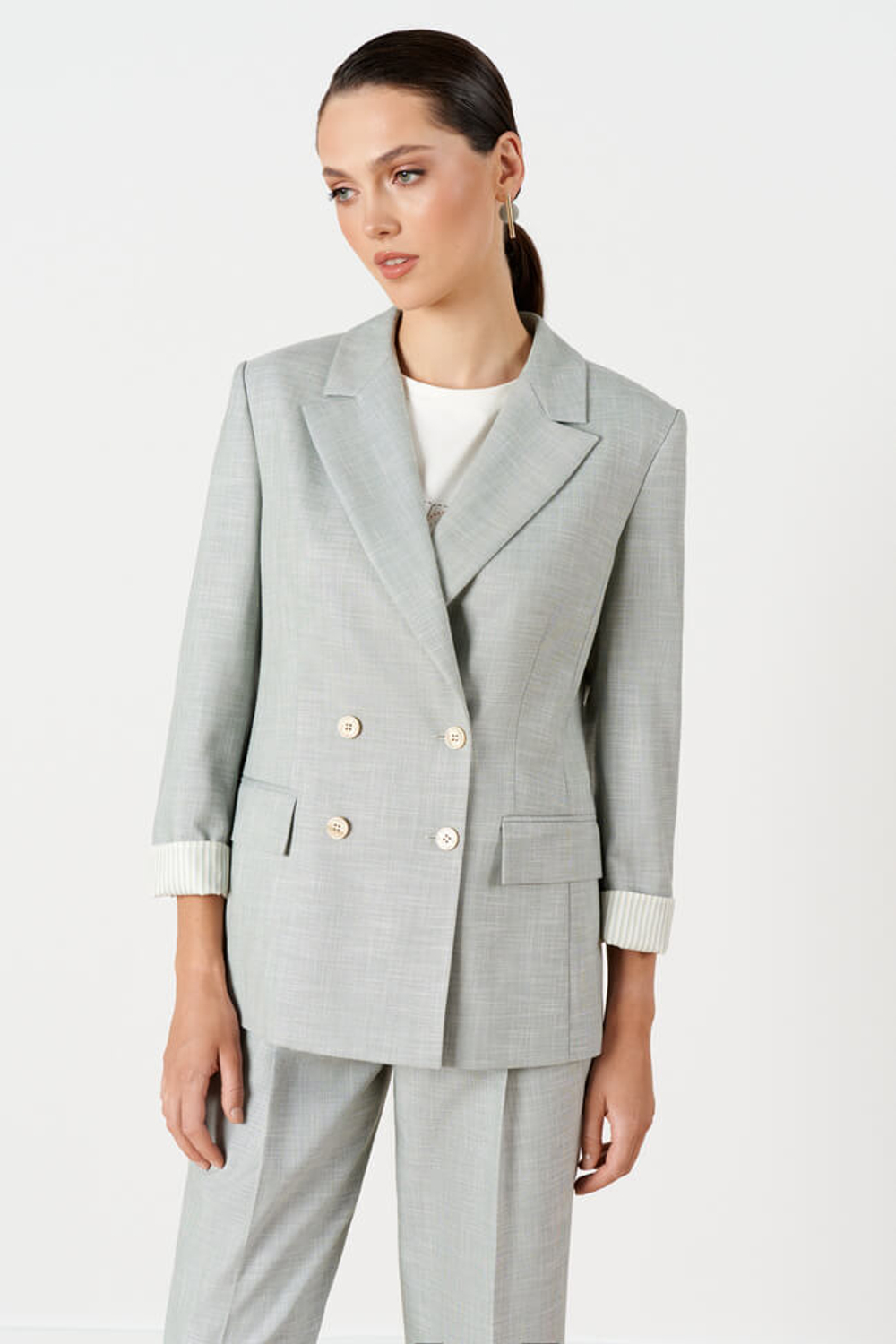 1915 Жакет женский (серо-зеленый)