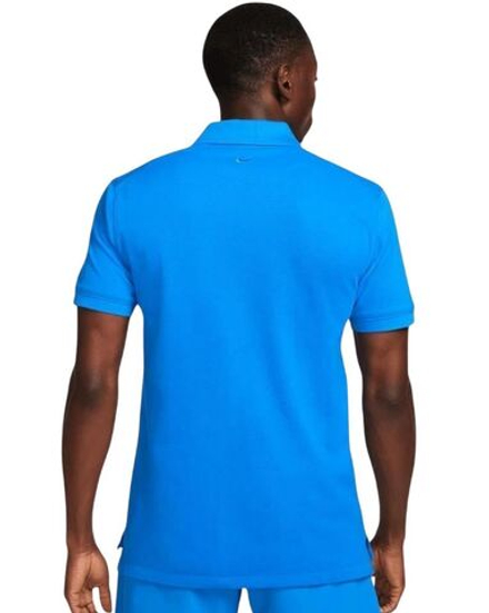 Мужское теннисное поло Nike Dri-Fit Rafa Logo Slim Fit - lt фото синий/lt Armory Blue