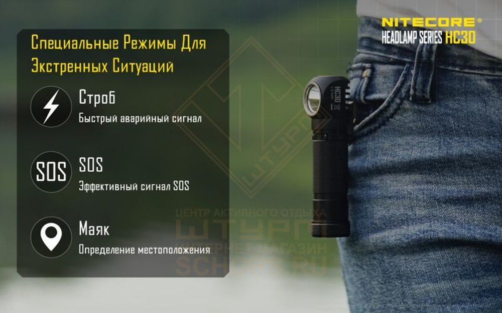 Фонарь налобный Nitecore HC30
