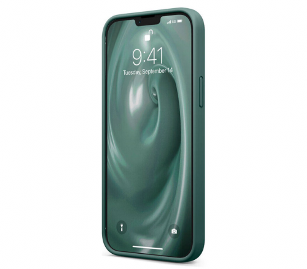 Накладка iPhone 14 силикон темно-зеленый