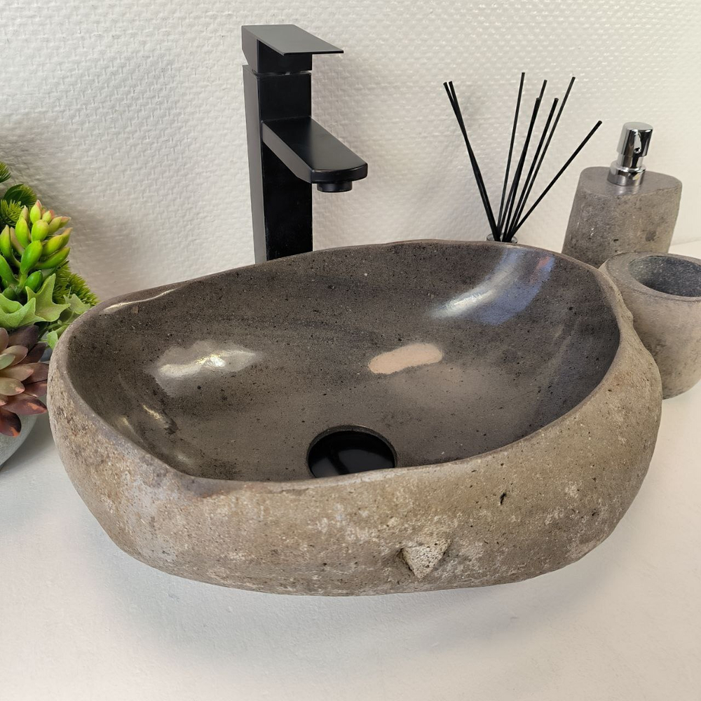 Раковина из речного камня RS-75360  42*30*14 0861