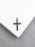 Подвеска крест черный, 23*16мм