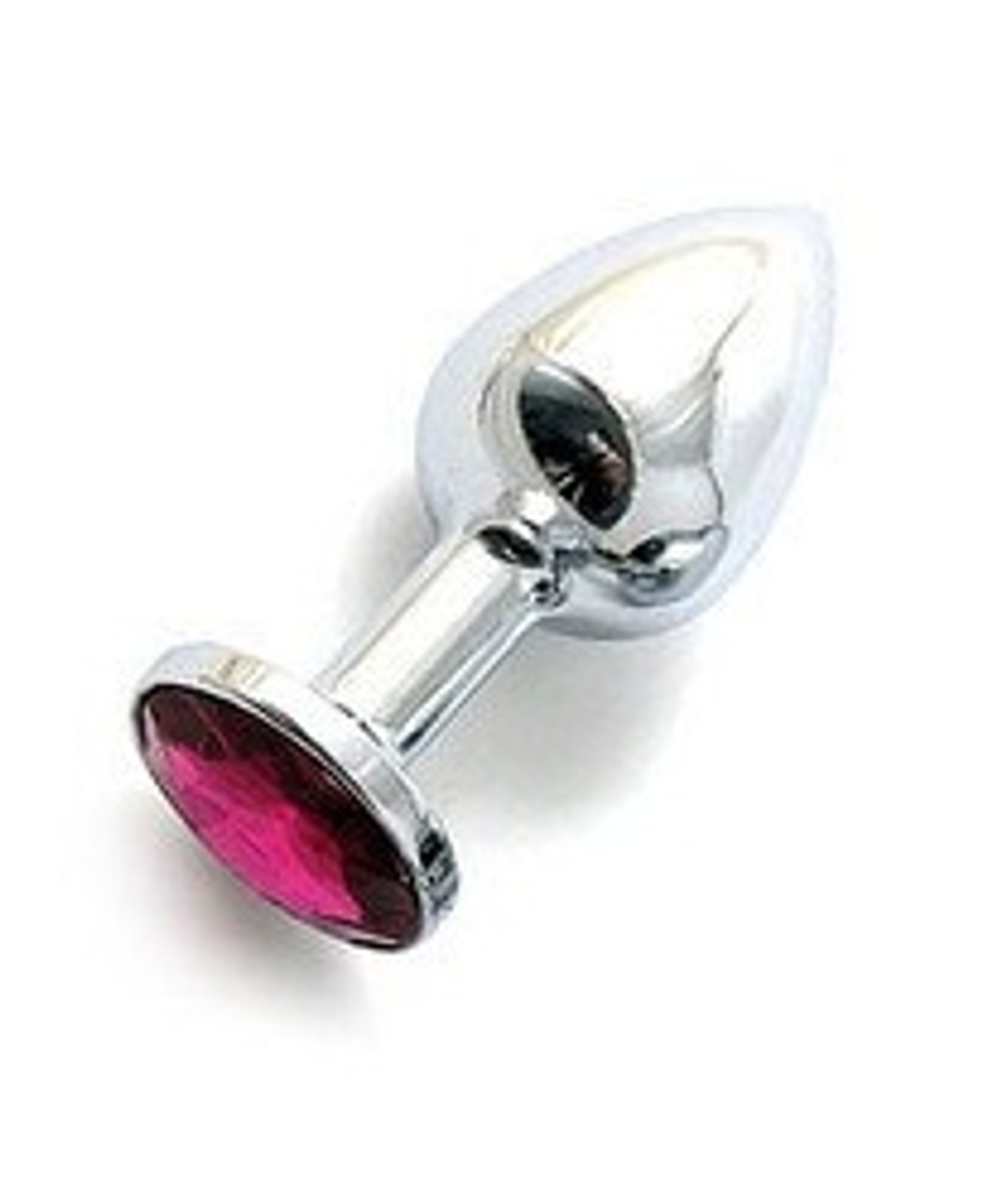 Анальная пробка BUTT PLUG  Small с рубиновым кристаллом
