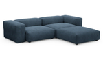 Диван с оттоманкой Фиджи Cilium Indigo 273*221*62 см, Синий Вельвет Нераскладной Фиеста