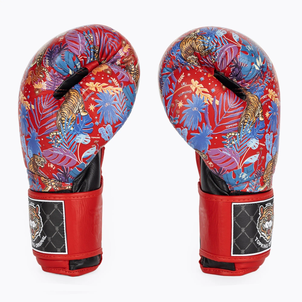 Боксёрские перчатки Top King Boxing Wild Tiger black/red