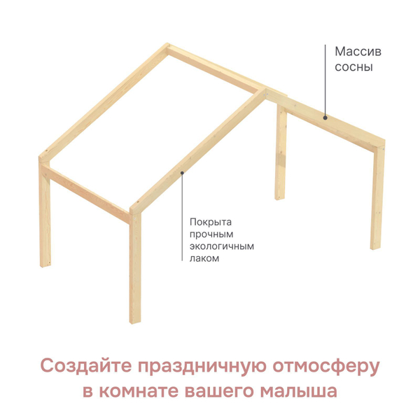 Надстройка к кровати Фиона массив сосны цвет натуральный