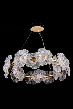 Подвесная люстра LED 80W 3000К LE3018/800 GD золото Violetta Leon