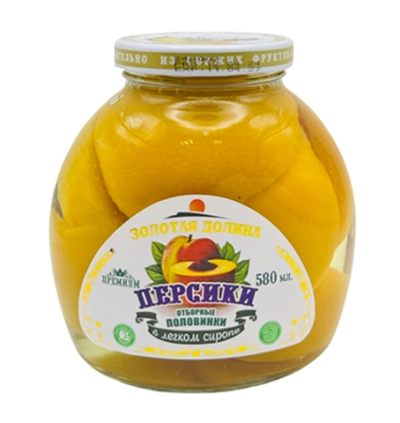 персики ЗД отборные 580мл ст/б (1х12)