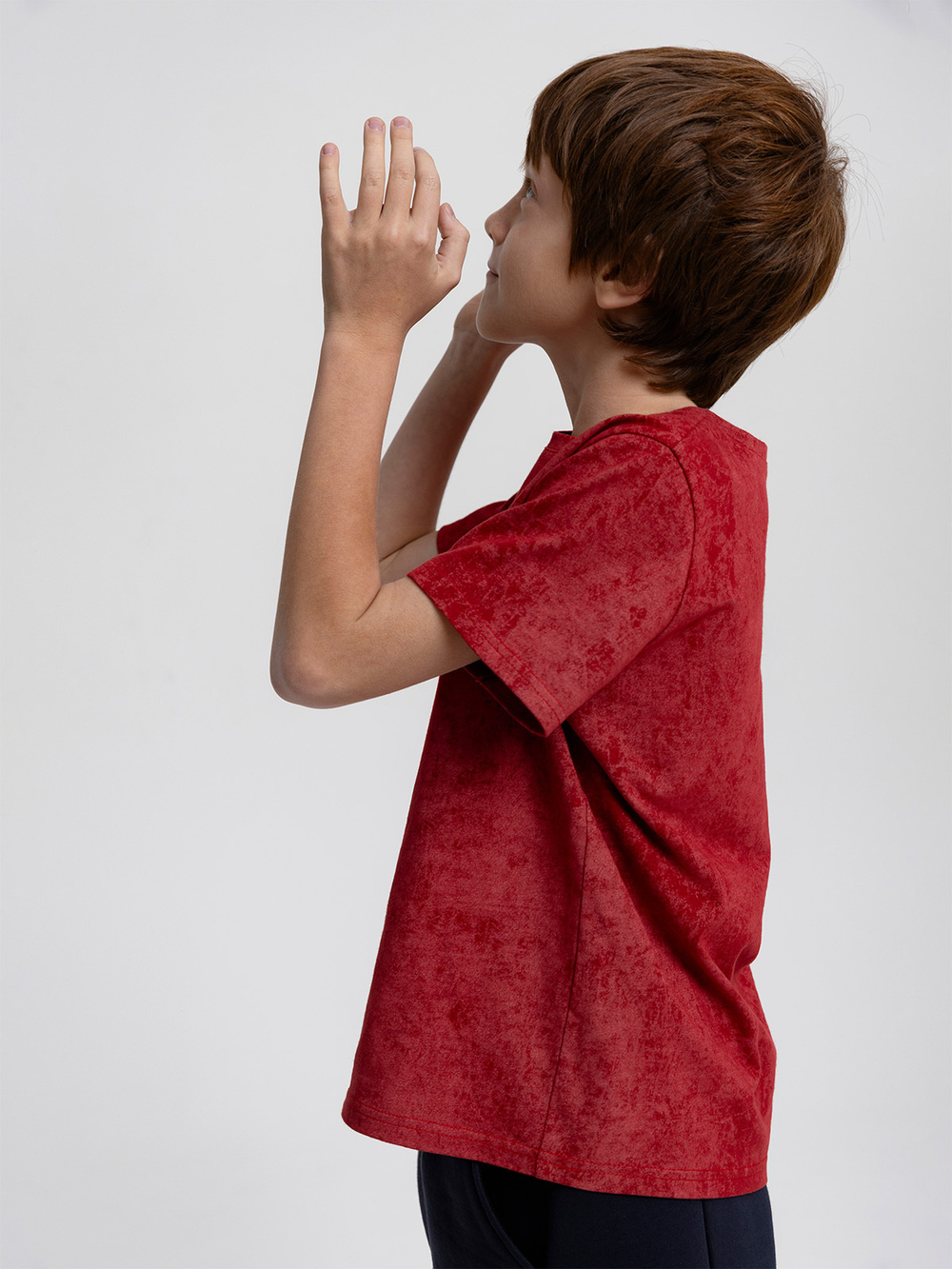 Футболка базовая с эффектом варки Mjölk Red Vintage