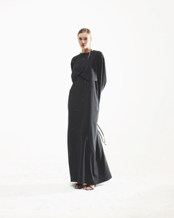 Платье со съемным лифом-бра черный