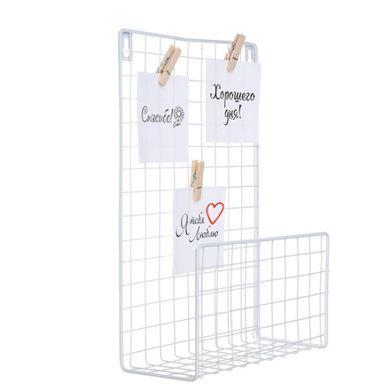 Полка настенная декоративная с открытками, 20х8х28 см, металл