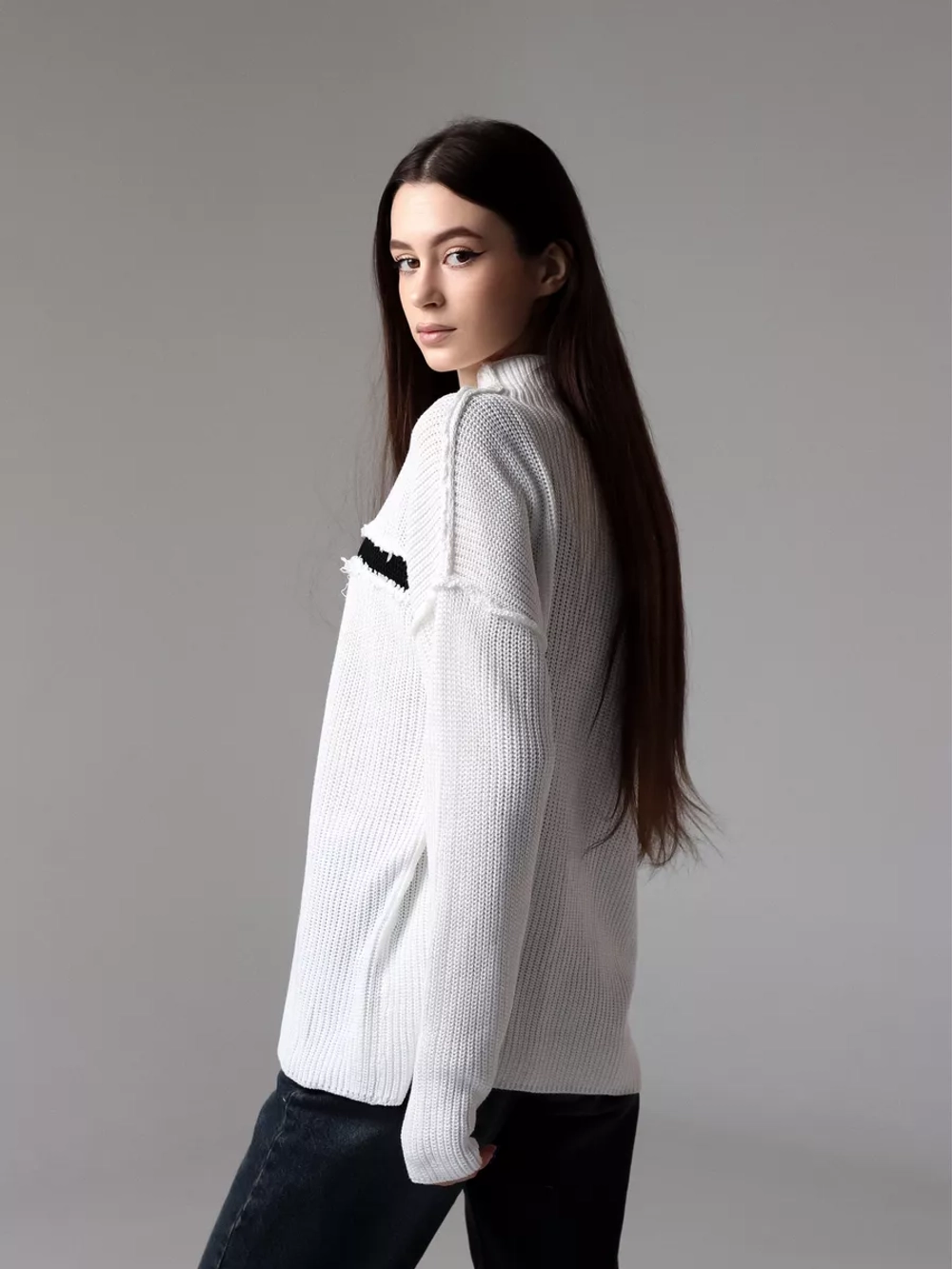 Свитер сетка оверсайз