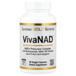California Gold Nutrition, VivaNAD™, комплекс НАД с NMN, тартрат NR, 90 растительных капсул