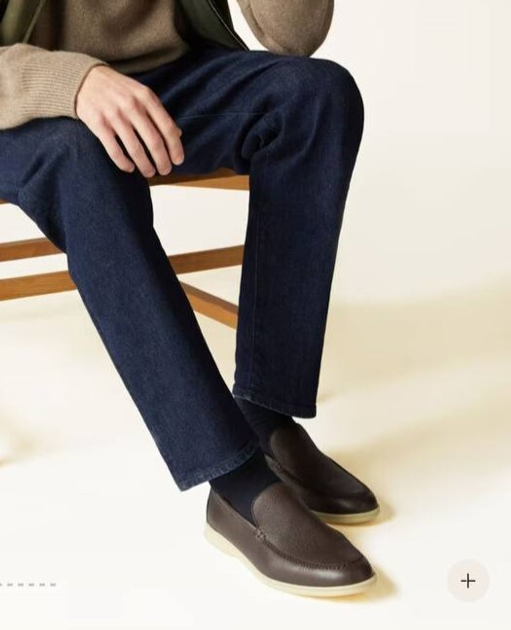 Коричневые кожаные лоферы Loro Piana Summer Walk
