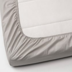 IKEA LENAST  (ИКЕА ЛЕНАСТ)  -  Детская простыня, белый/серый, 60x120 см