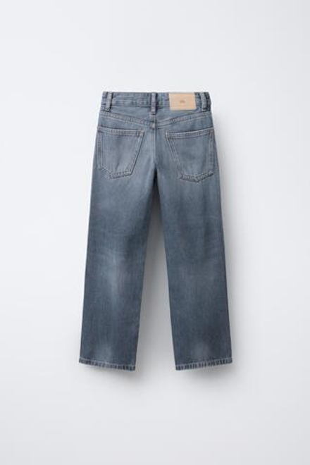 ZARA ДЖИНСЫ STRAIGHT, СЕРО-СИНИЙ