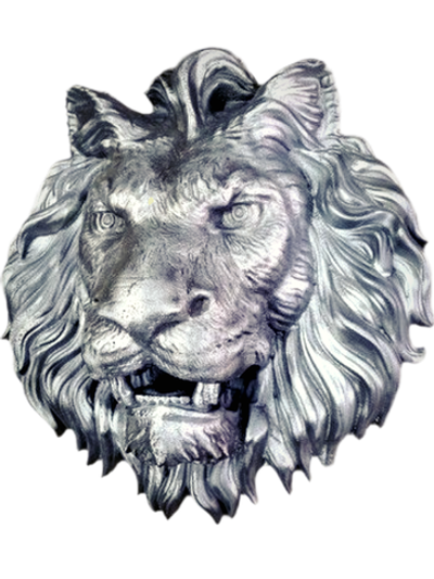 Кованый элемент Лев литой, под покраску 45х42 (15 см), вес 7 кг. 