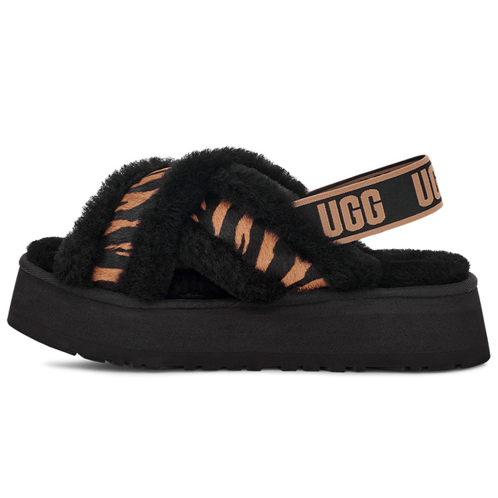 Сандалии и сланцы UGG DISCO Cross Slide Tiger Print, 1127072-LBTT
