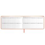 Еженедельник 2025г. А6, 87*150ммм, Феникс+ Виннер коралловый, кож.зам, тиснение, ляссе, 64л