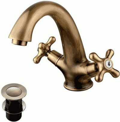 смеситель умывальник LEMARK Vintage монолитный,бронза LM2806B