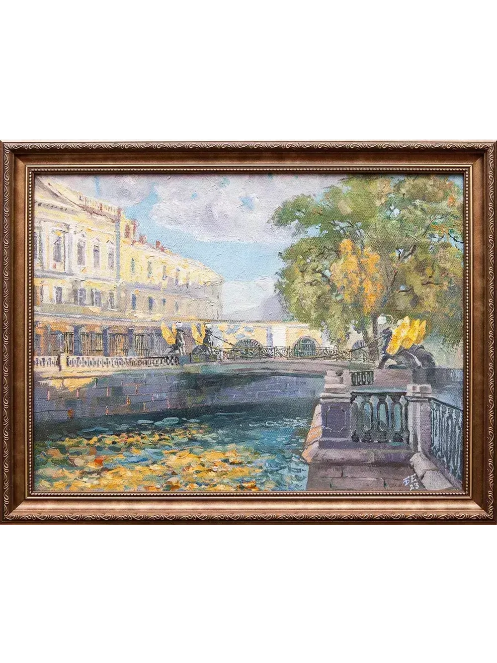 Картина маслом "Банковский мостик. Осенний свет" Бондаренко