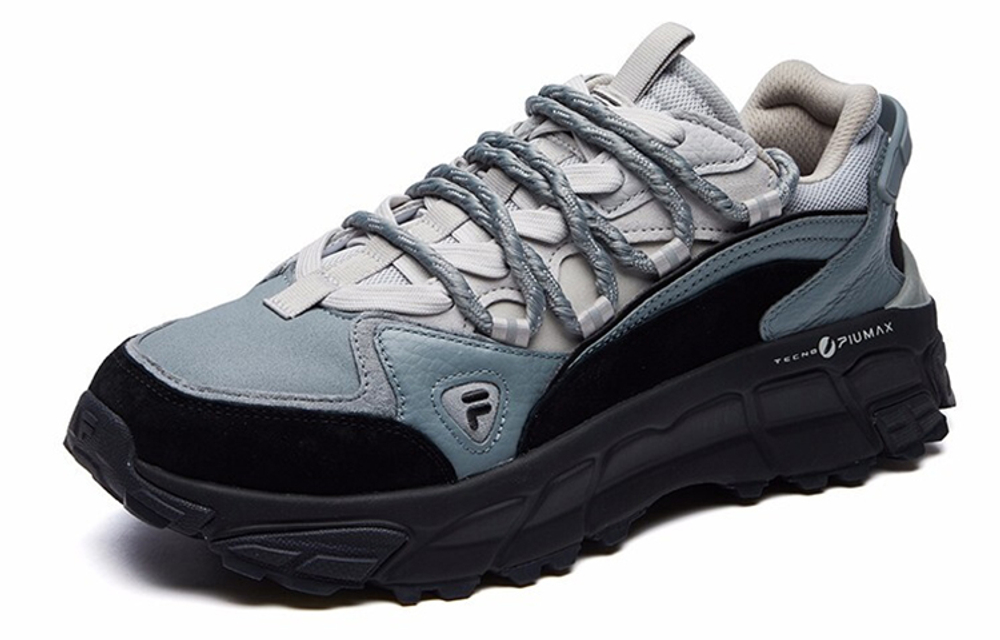 FILA FUSION Sky Runner Textile, Synthetic Leather Low top Chunky Sneakers Men"s Medium Gray