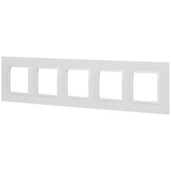 Рамка для розеток и выключателей ЭРА Elegance 14-5015-01 Classic, на 5 постов, белый