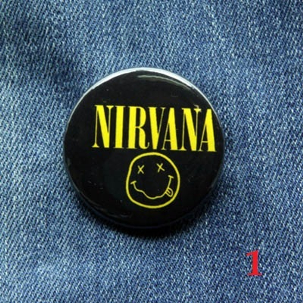 Значок Nirvana 36 мм ( в ассортименте )