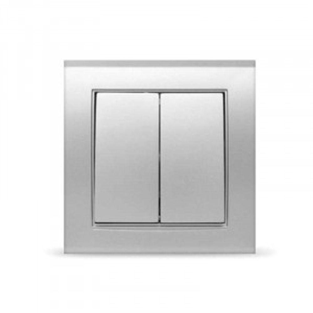 Выключатель 2-кл серебро UNIVersal Бриллиант СУ 7949650