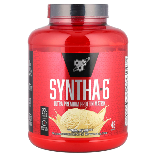 BSN, Syntha-6, протеиновая матрица премиального качества, со вкусом ванильного мороженого, 2,27 кг (5 фунтов)