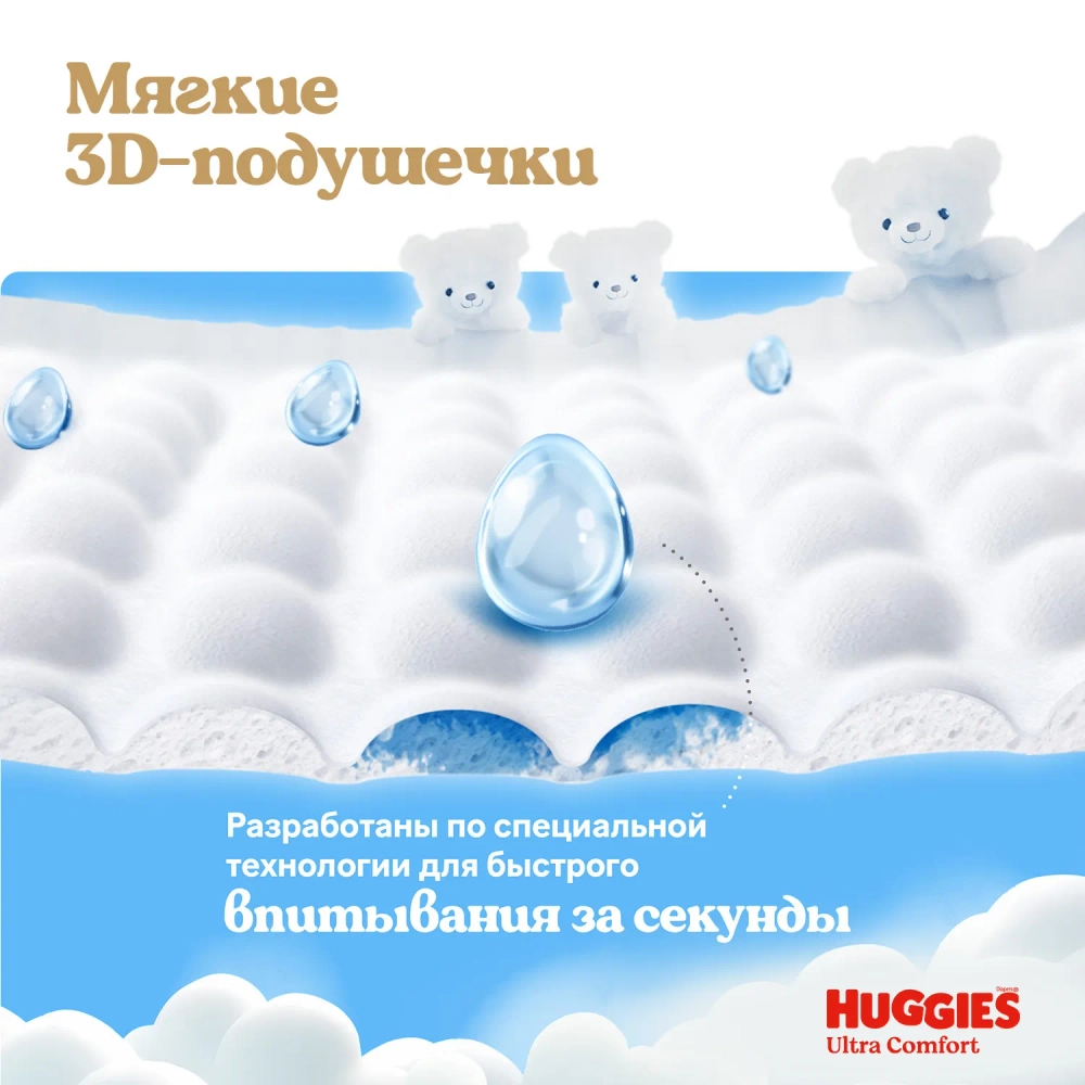 Трусики-подгузники Huggies Ultra Comfort Мал 6 38шт