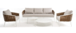 "Тоскана" лаунж-зона из искусственного ротанга, цвет соломенный