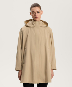Oysho Плащ с водонепроницаемостью 10 000 мм, цвет верблюжьей шерсти