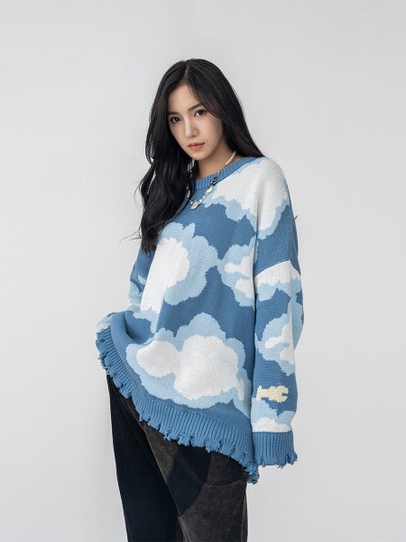 Свитер HARSHandCRUEL "Cloud Pattern" Oversized Sweater