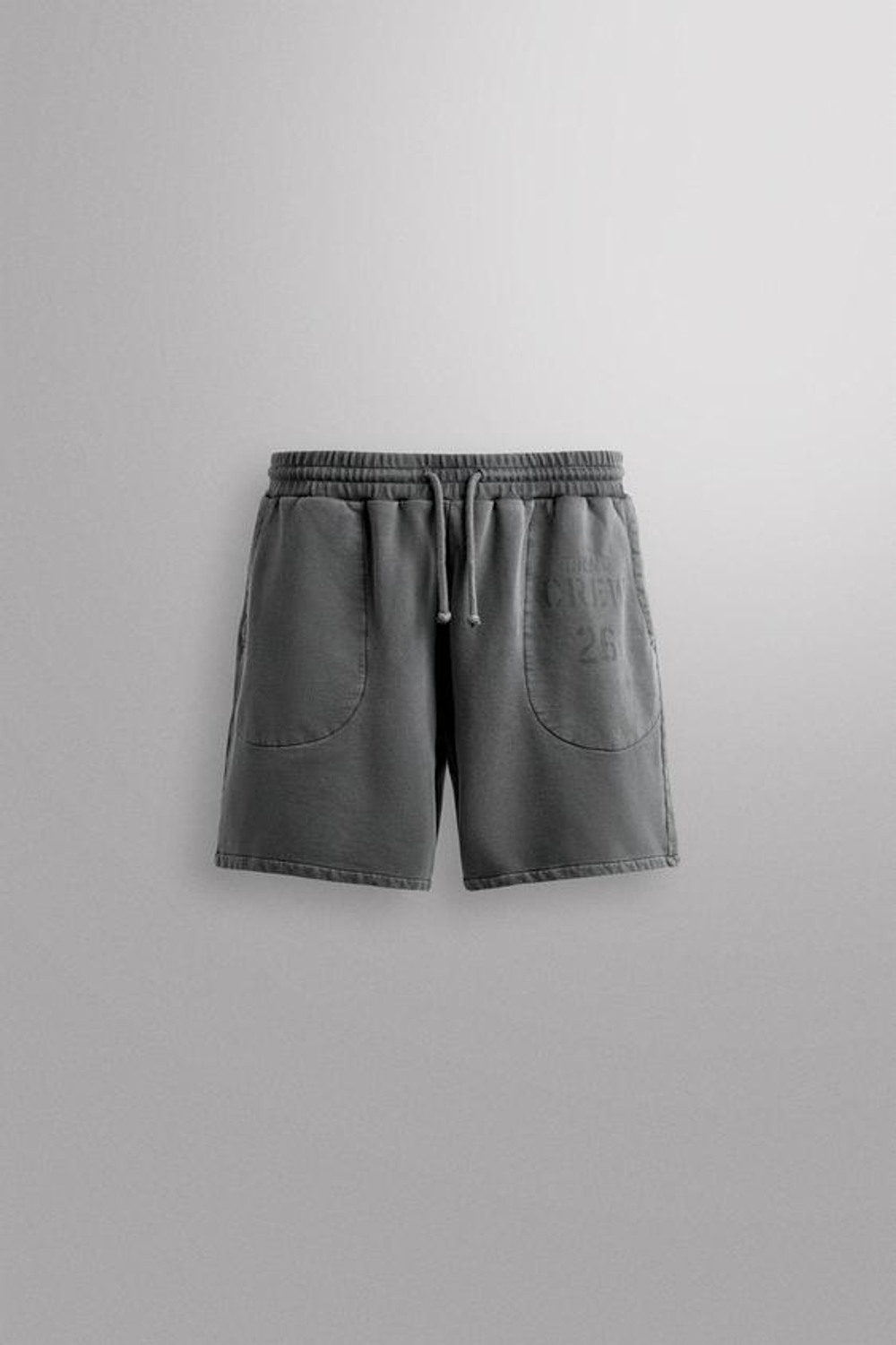 ZARA ДЖОГГЕРЫ-ШОРТЫ С ЭФФЕКТОМ ПОТЕРТОСТИ TRAINING, СЕРЫЙ/СИНИЙ