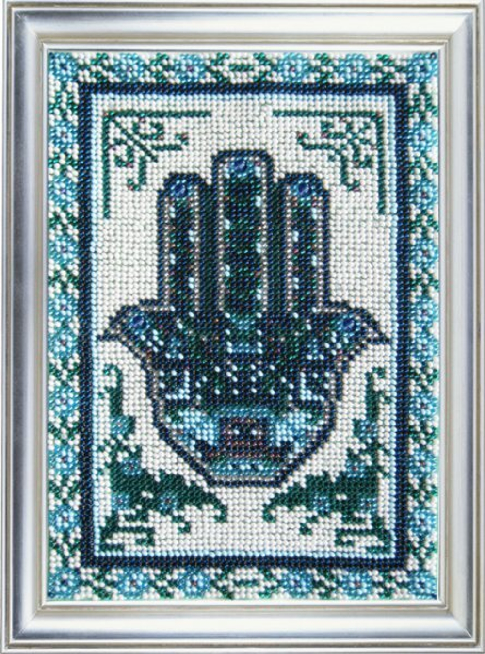 "Рука Фатимы.Панно-оберег Хамса"-151ОБ вышивка